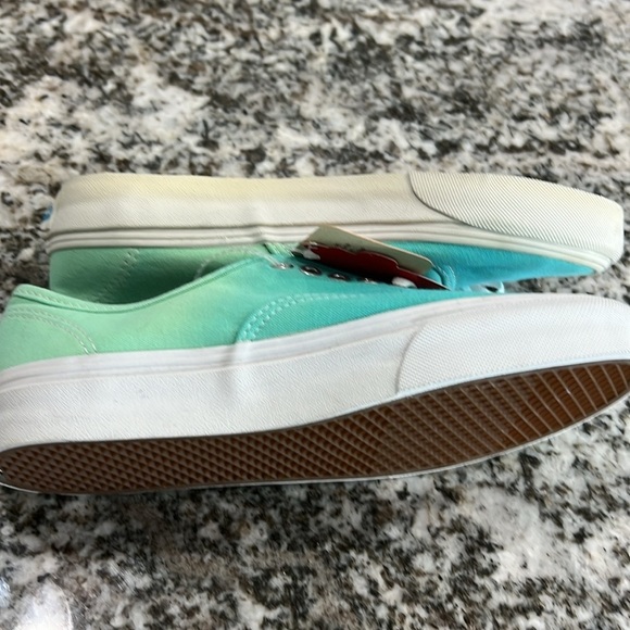 Vans Classic Slim Tennis Shoe Mens Boys Girls Womens Tie Dye Green Blue Kids - Picture 10 of 10